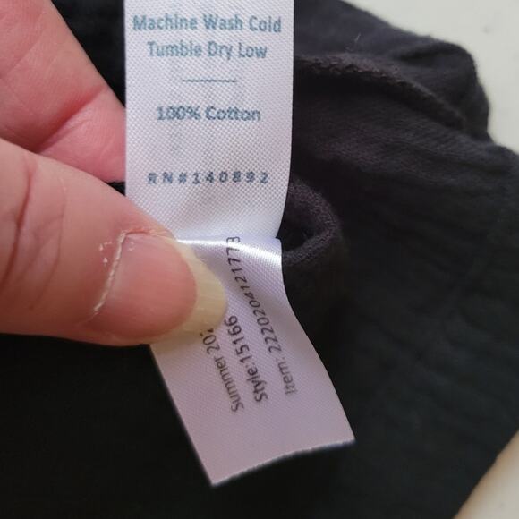 NWT Marine Layer Jude Flutter Sleeve Tank Top Black 100% Cotton Gauzy Flirty- XS - Picture 4 of 5